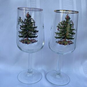Spode Christmas Tree Crystal Stemware
